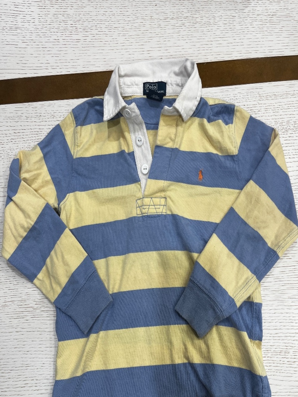 Polo Ralph Lauren Yellow & Blue Rugby Shirt